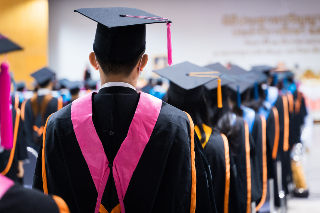 University Graduates Line up for Degree Award